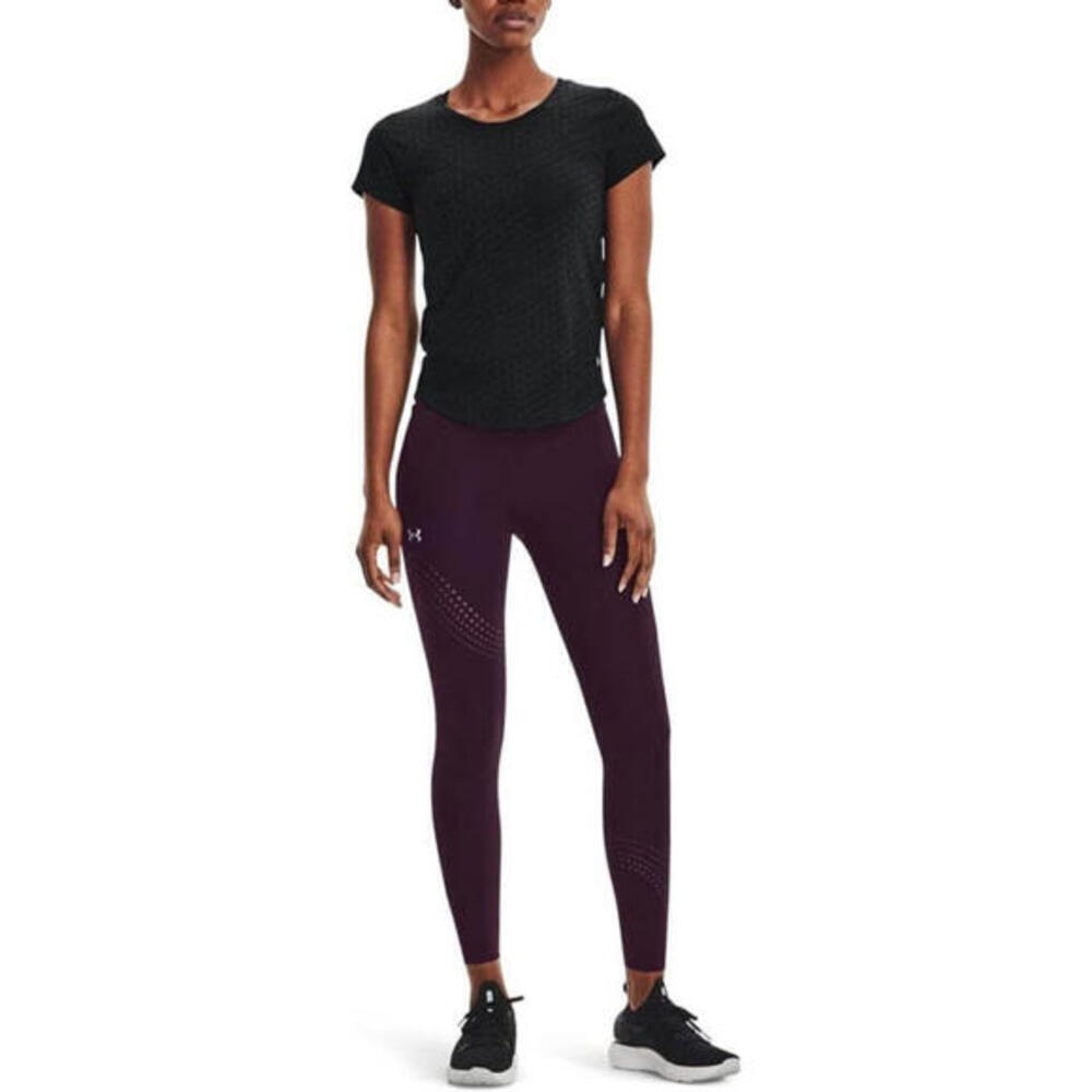 Under Armour Streaker Runclipse Women's Tee Black M  NEW T-Shirt Short Sleeve - Picture 2 of 4
